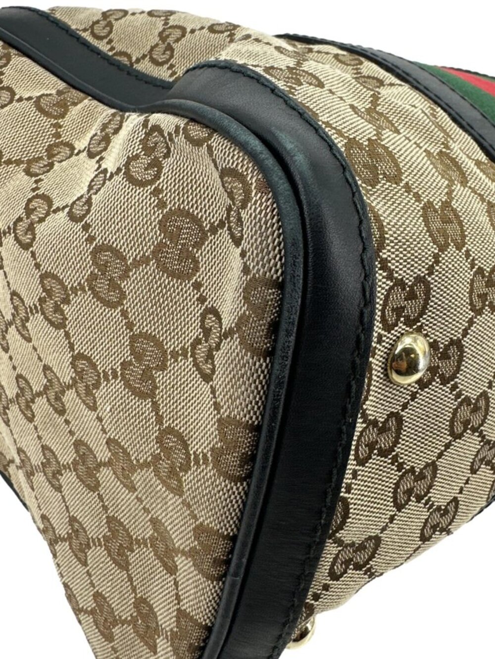 Gucci  Vintage Web Original GG Boston Satchel Bag Beige - Picture 8 of 12